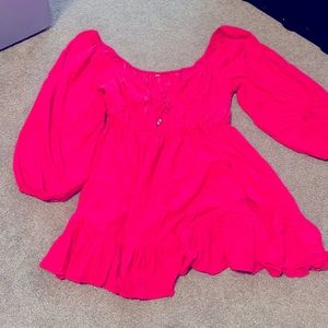 Hot pink dress
